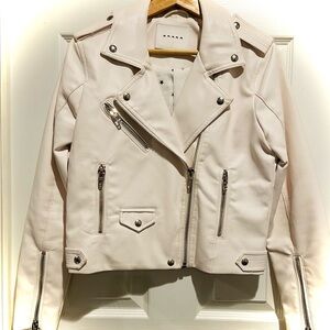 Blank NYC Light Pink Moto Blazer with‎ Silver Hardware